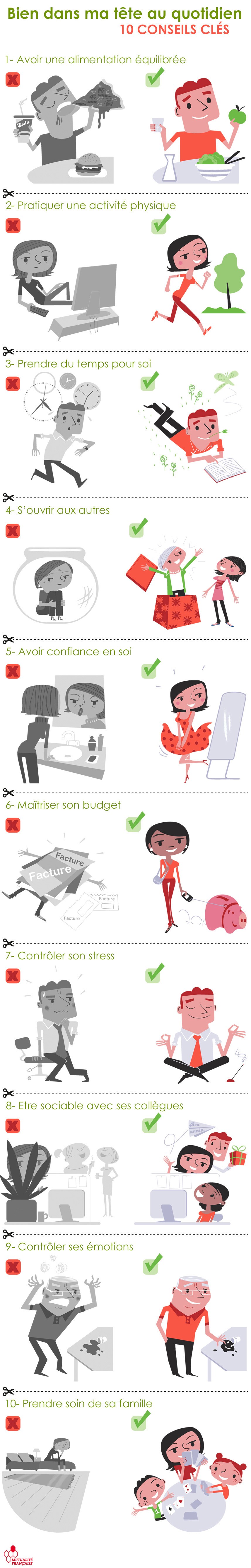10 conseils pour être bien au quotidien - Mutuelle Mieux-Etre
